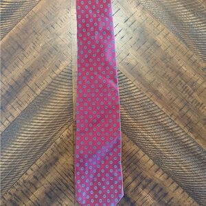 Carlo Colombo, Classic Red and Blue Patterned Men’s Tie, Vintage, 100% silk